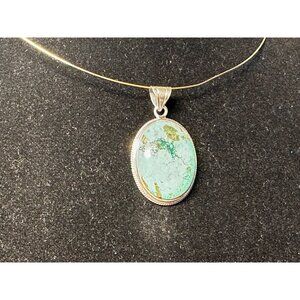 Sterling Silver and Turquoise Pendant 7 grams